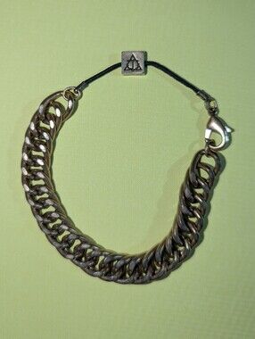Air & Anchor Gold Chain Bracelet With Elastic 8"